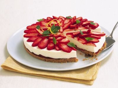 Cheesecake rosso fragola