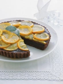 Crostata al cacao con arance amare