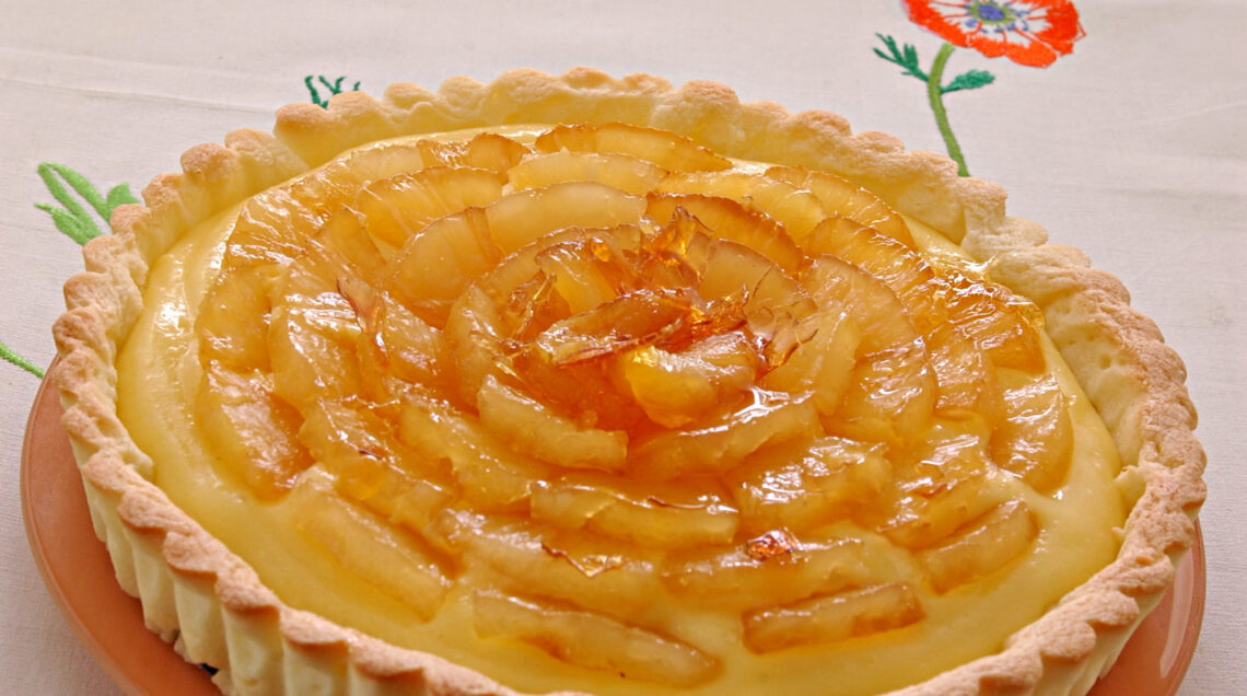 Crostata di pasta frolla alla crema morbida Sale&Pepe.