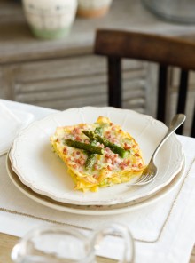 Lasagne agli asparagi e prosciutto cotto