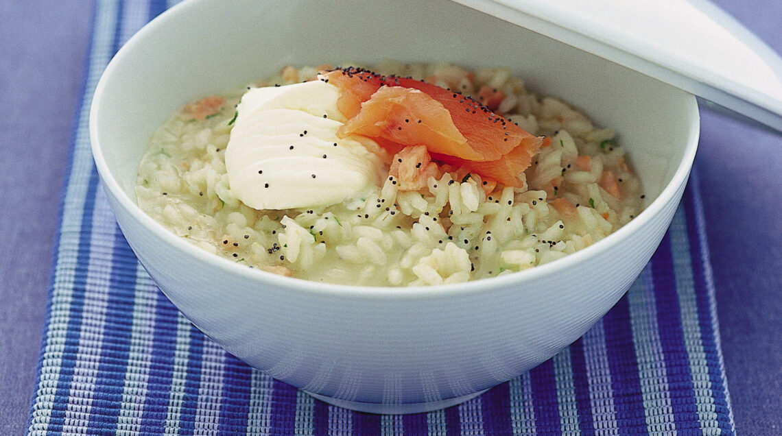 Risotto al salmone con semi di papavero Sale&Pepe