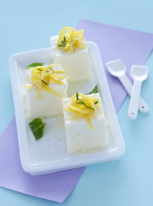 Semifreddo di ricotta al profumo di menta e limone