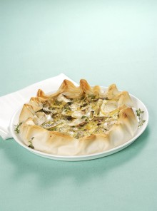 Sfogliata di carciofi al formaggio di capra