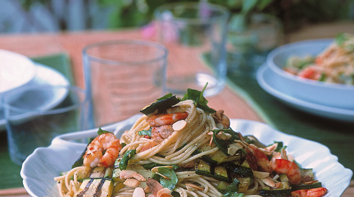 Spaghetti gamberi e zucchine Sale&Pepe