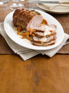 L’arrosto di vitello con finferli alla crema