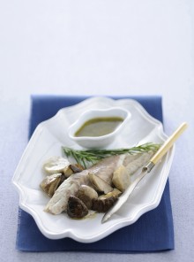 I branzini al forno con porcini e pesto di noci