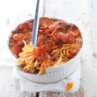 bucatini-alla-pizzaiola in forma