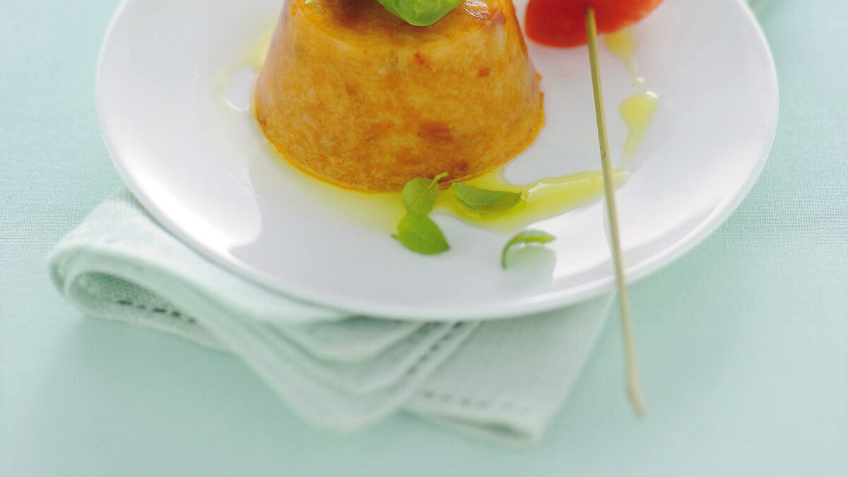 Budinetti di pelati con spiedini alla ricotta