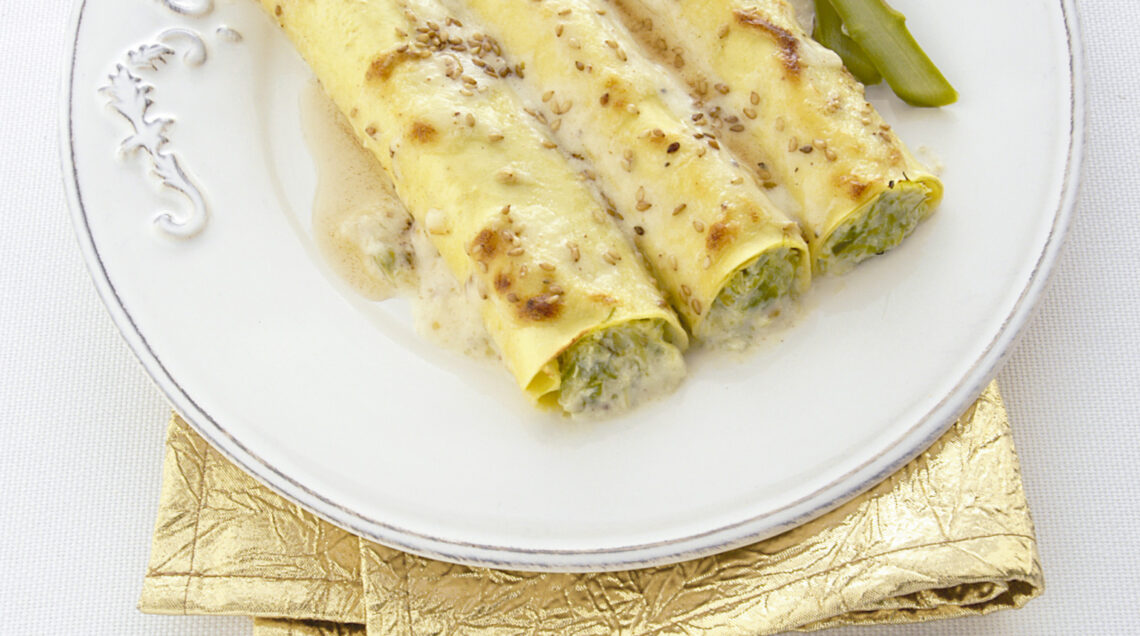 cannelloni-con-asparagi-e-semi-di-sesamo ricetta