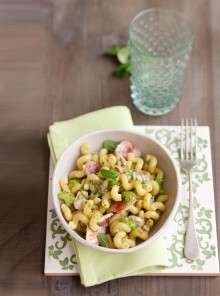 I cellentani con triglie e pesto di acciughe alla menta