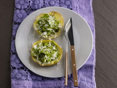 cestini di uova con asparagi verdi ricetta