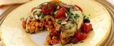 charlotte di pasta con melanzane