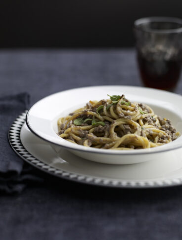 chitarra-con-ragu-di-fegatini-e-arancia