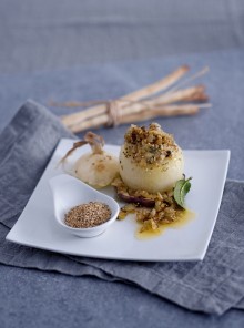 Cipolle alla crema di melanzane