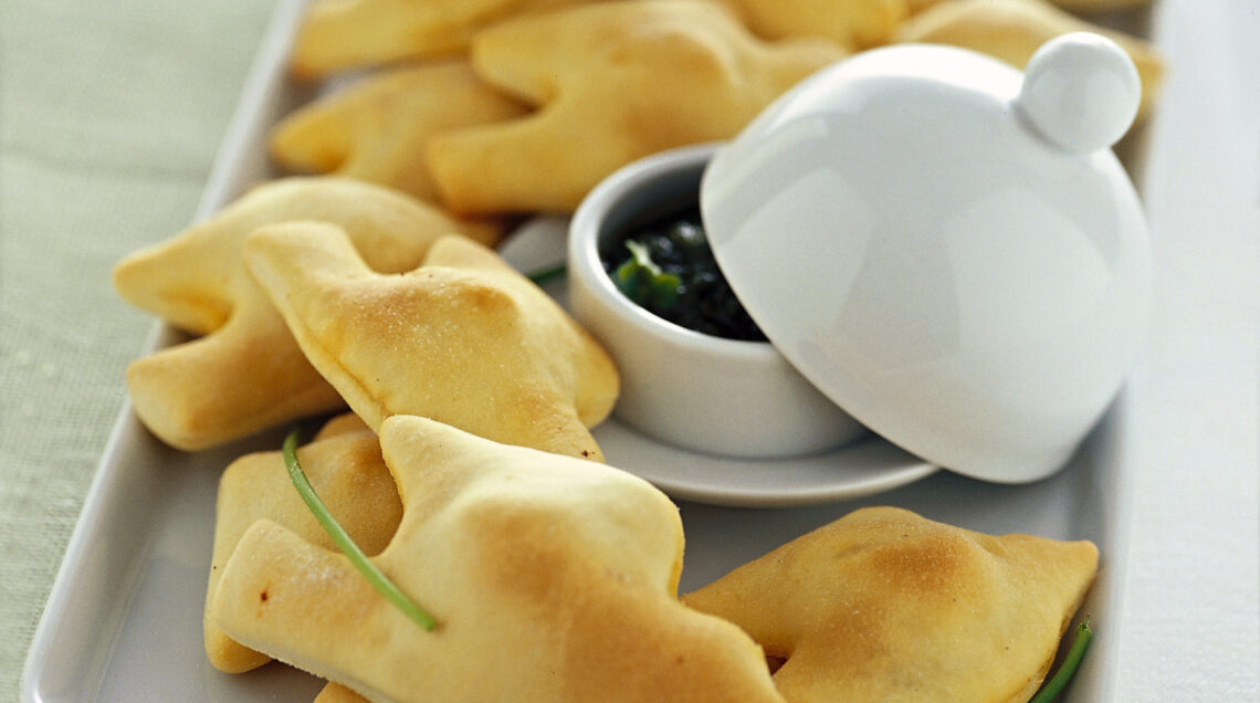 colombine-al-forno-con-pesto-di-erbe ricetta