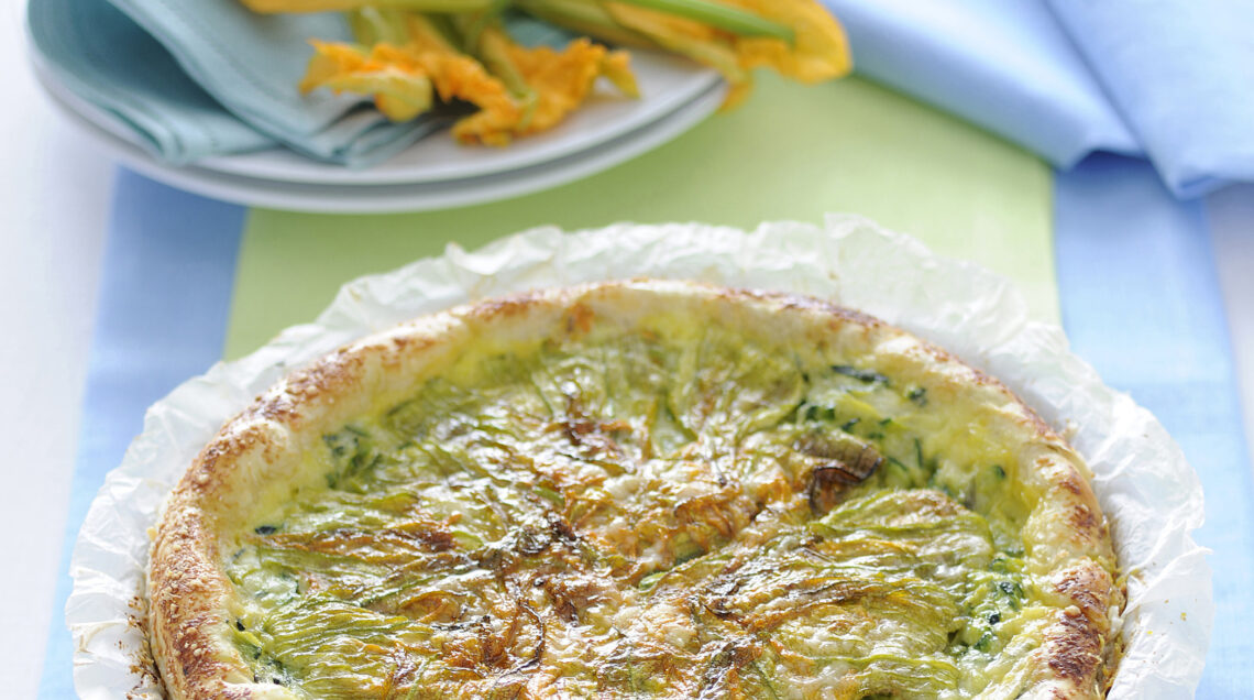 crostata di zucchine e fiori di zucca Sale&Pepe ricetta