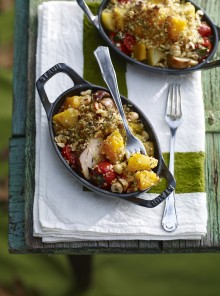 Crumble di funghi e verdure