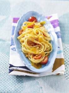 Le fettuccine alla bottarga di tonno