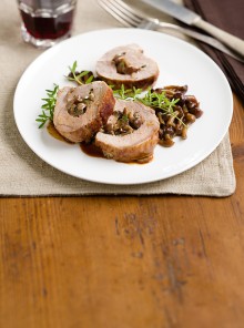 Filetto di maiale farcito ai chiodini