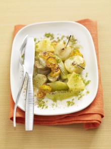 Frutta caramellata con zucchero al lime