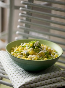 I fusilli con peperoncini verdi e patate