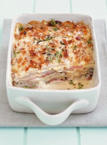 Gratin di sedano rapa al prosciutto