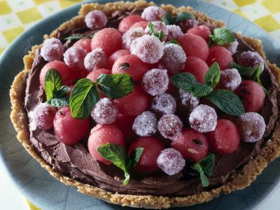 guscio croccante con uva e gelato ricetta