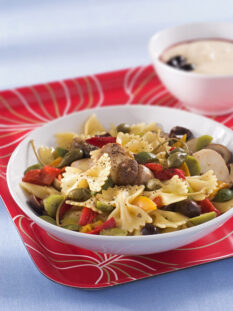 insalata di pasta porcini e peperoni sottolio ricetta Sale&Pepe