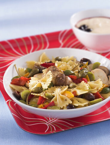 insalata di pasta porcini e peperoni sottolio ricetta Sale&Pepe