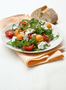 Insalata di rucola, pomodorini e feta