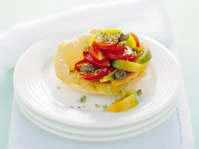insalata in rosso e pasta fritta ricetta