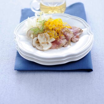 insalata-tiepida-di-tonno-con-porcini-e-finocchi ricetta
