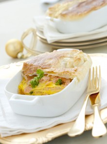 Le lasagne al salmone in crosta di sfoglia