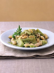 Le lasagnette al crescione con i cannellini