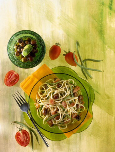 linguine-con-olive-pesto-e-fagiolini