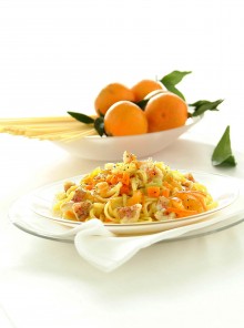 Le linguine con ragù di triglie e verdure