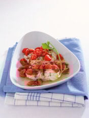 medaglioni-di-rana-pescatrice-con-pomodorini ricetta