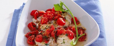 medaglioni-di-rana-pescatrice-con-pomodorini ricetta