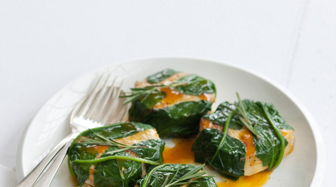 medaglioni-in-foglie-di-spinaci-allo-zafferano ricetta sale e pepe