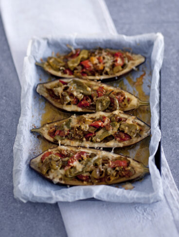 melanzane-con-friggitelli-pomodori-e-provola-affumicata ricetta