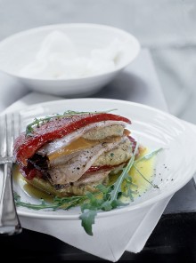 Millefoglie di peperoni e tonno fresco