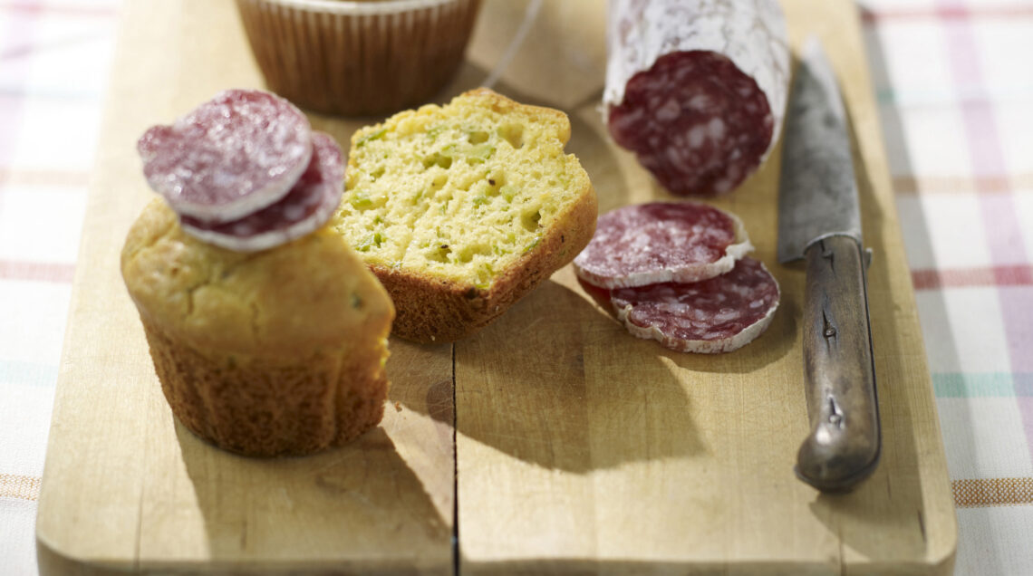 muffin di fave con salame Sale&Pepe