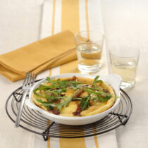 omelette formaggio e pancetta con la rucola Sale&Pepe