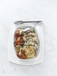 Il pesce spada con pomodori pendolini