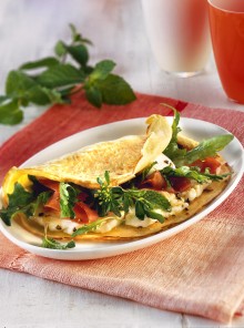 Piadine filanti con erbe selvatiche