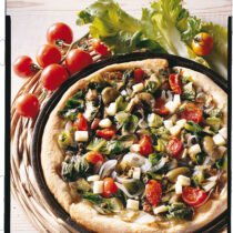 pizza con scarola, cipolla e pomodori ciliegia Sale&Pepe ricetta