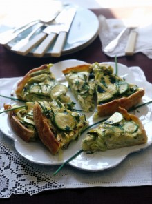 Quiche di porri e zucchine