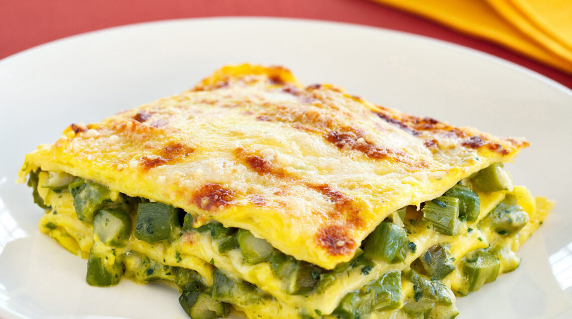 ricetta lasagna-allo-zafferano-con-gli-asparagi