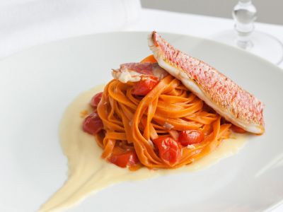 ricetta tagliolini-con-trigliette-e-crema-di-ceci