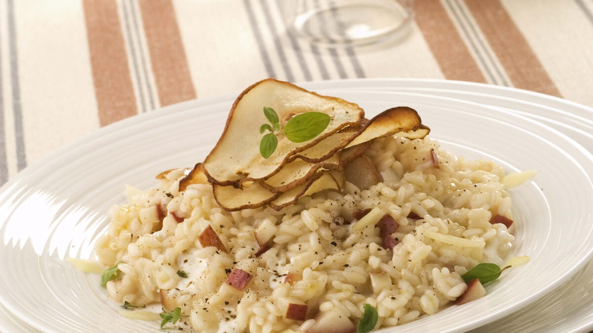 Risotto con pere e robiola